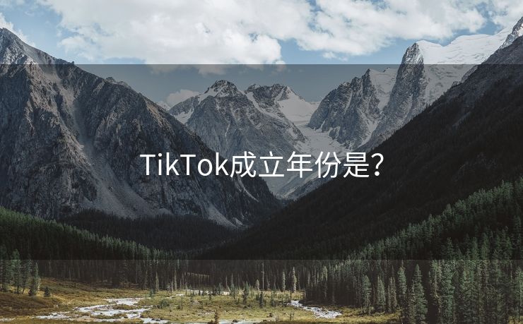 TikTok成立年份是？