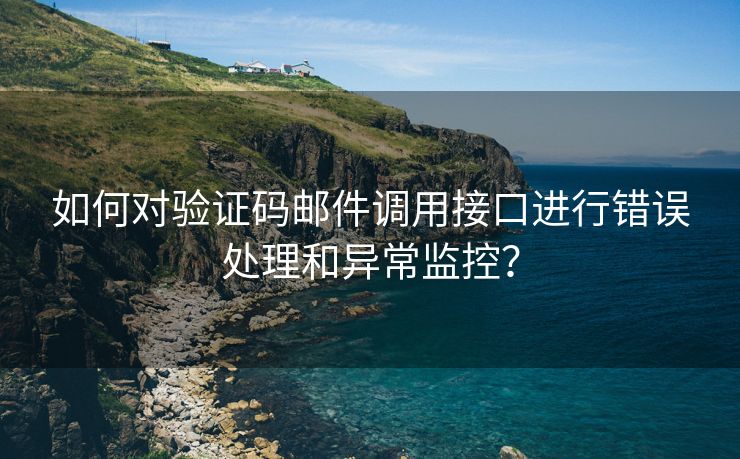 如何对验证码邮件调用接口进行错误处理和异常监控？