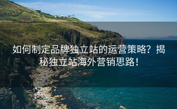 如何制定品牌独立站的运营策略？揭秘独立站海外营销思路！