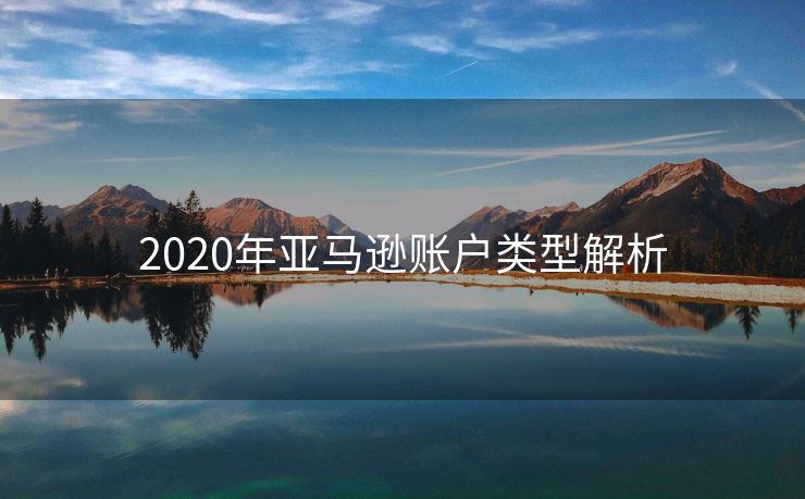 2020年亚马逊账户类型解析