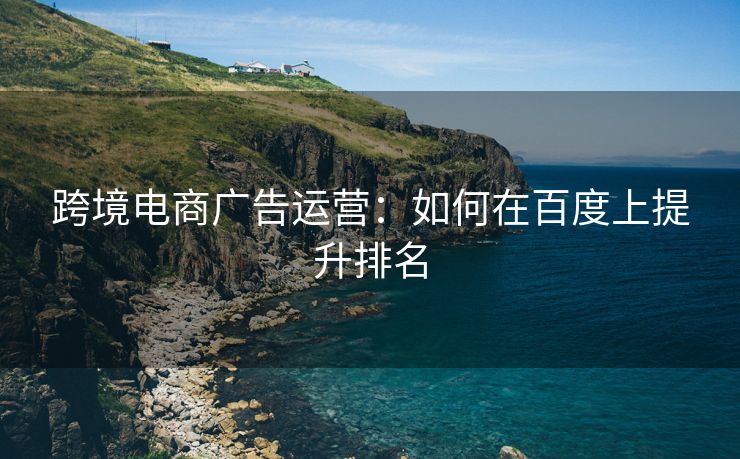 跨境电商广告运营：如何在百度上提升排名