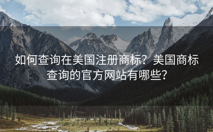 如何查询在美国注册商标？美国商标查询的官方网站有哪些？