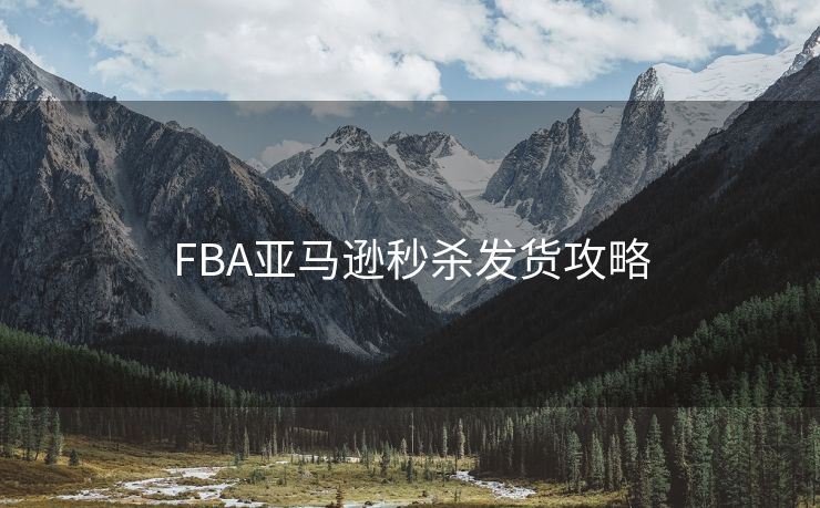 FBA亚马逊秒杀发货攻略