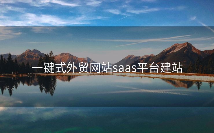 一键式外贸网站saas平台建站