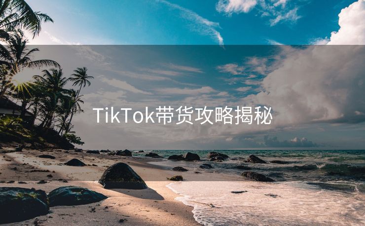 TikTok带货攻略揭秘