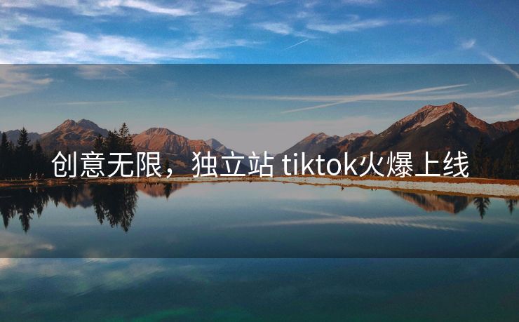 创意无限，独立站 tiktok火爆上线