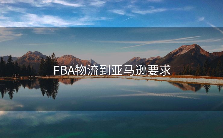 FBA物流到亚马逊要求