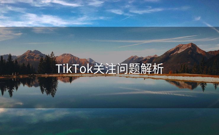 TikTok关注问题解析