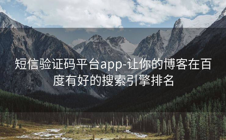 短信验证码平台app-让你的博客在百度有好的搜索引擎排名