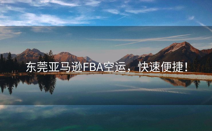 东莞亚马逊FBA空运，快速便捷！