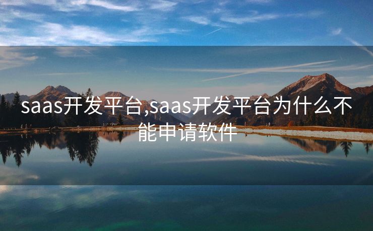 saas开发平台,saas开发平台为什么不能申请软件