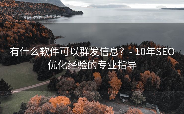 有什么软件可以群发信息？- 10年SEO优化经验的专业指导