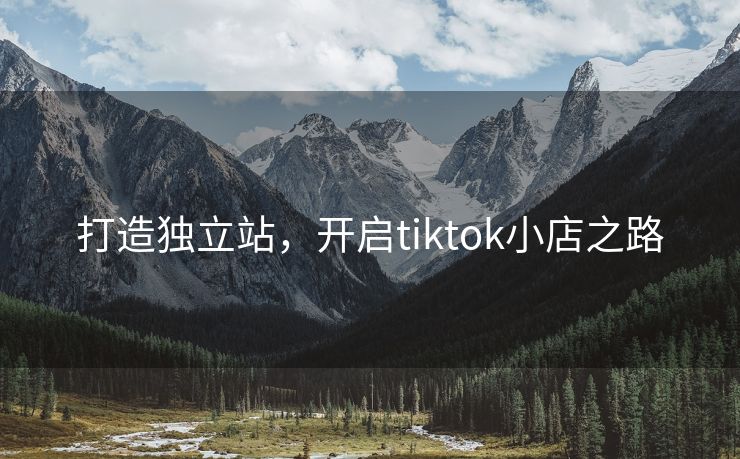 打造独立站，开启tiktok小店之路