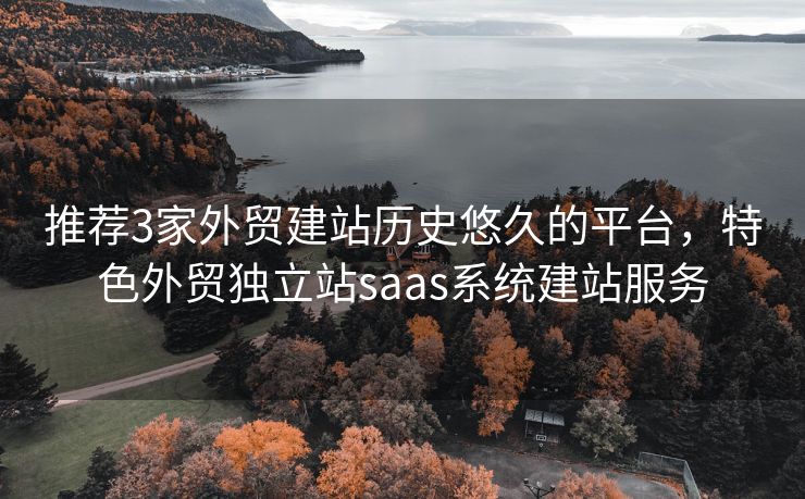 推荐3家外贸建站历史悠久的平台，特色外贸独立站saas系统建站服务