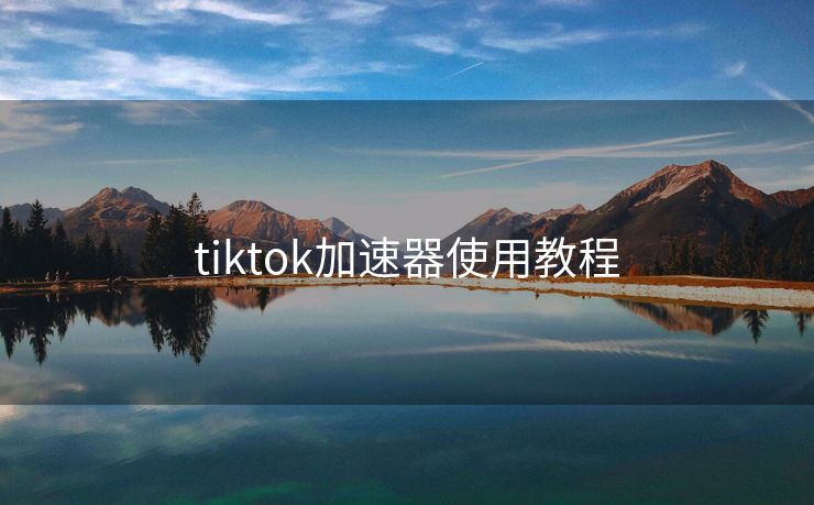 tiktok加速器使用教程