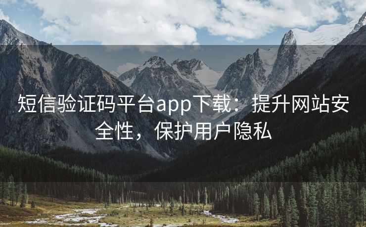 短信验证码平台app下载：提升网站安全性，保护用户隐私