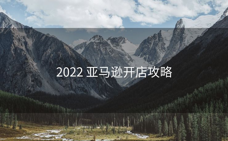 2022 亚马逊开店攻略