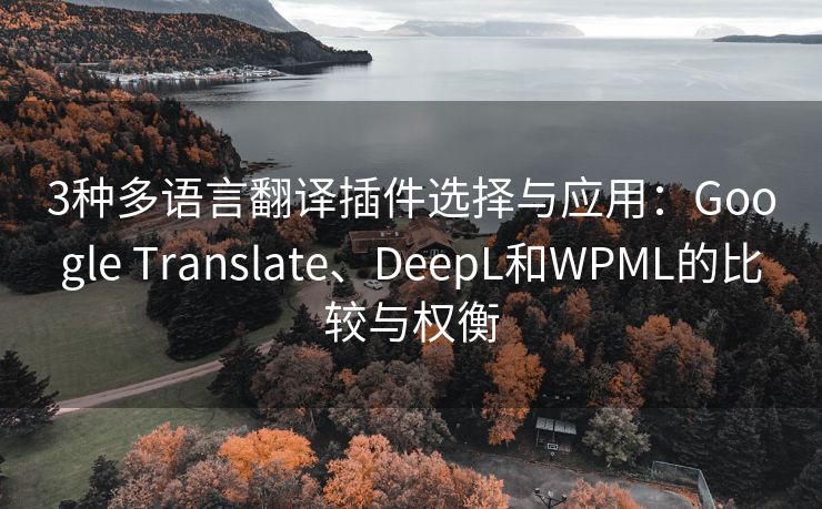 3种多语言翻译插件选择与应用：Google Translate、DeepL和WPML的比较与权衡