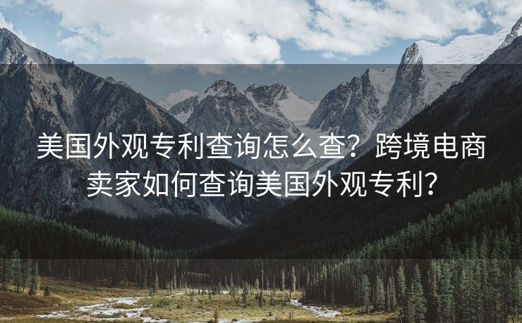 美国外观专利查询怎么查？跨境电商卖家如何查询美国外观专利？