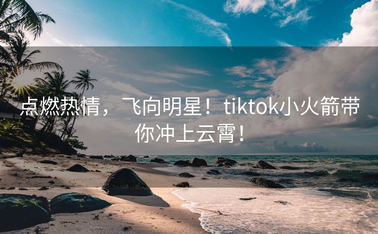 点燃热情，飞向明星！tiktok小火箭带你冲上云霄！