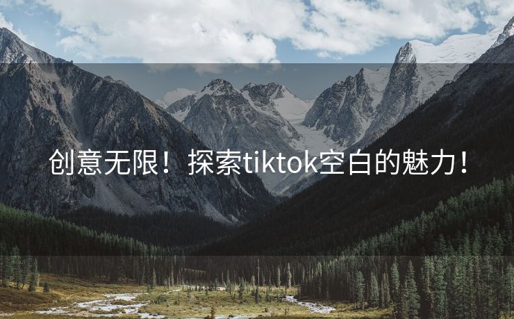 创意无限！探索tiktok空白的魅力！