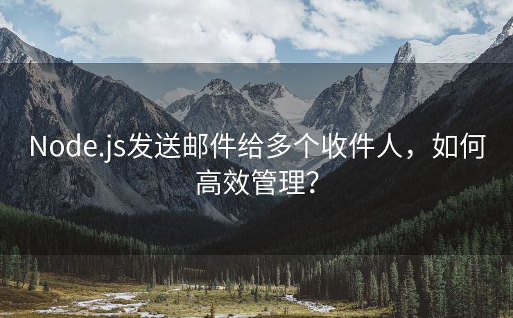 Node.js发送邮件给多个收件人，如何高效管理？