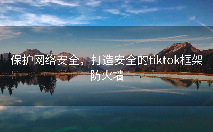 保护网络安全，打造安全的tiktok框架防火墙